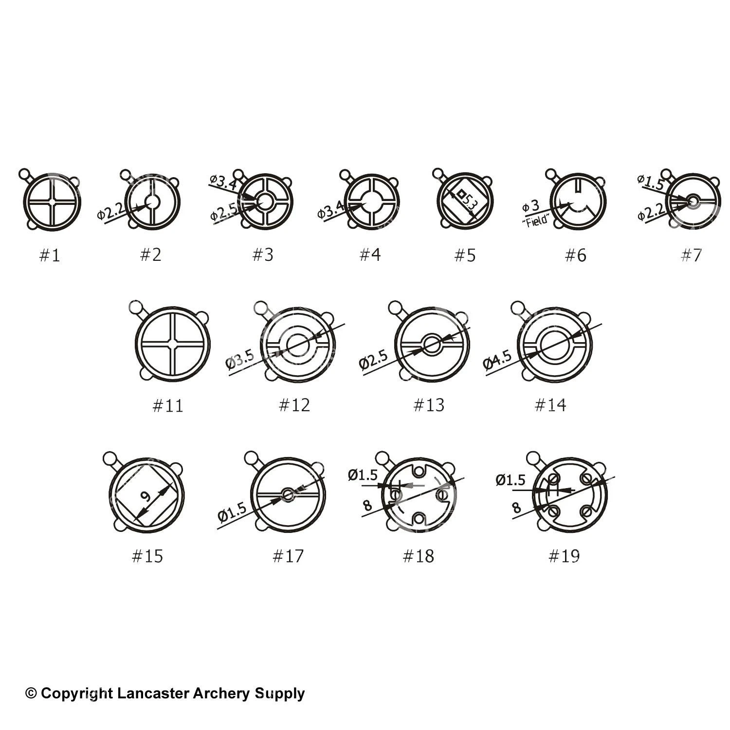 Beiter Sight Tunnel Inserts 3 Beiter Sight Tunnel Inserts