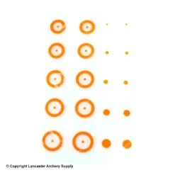 Gunstar Chubby Target Rub-On Aiming Reticles 10 Gunstar Chubby Target Rub-On Aiming Reticles -Shooting Series 2010029 orange