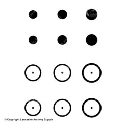 Gunstar Pro Series Rub-On Aiming Rings & Dots (Mongo) -Shooting Series 2010034 black