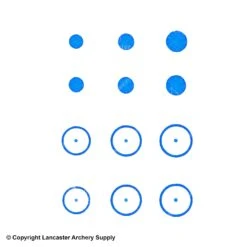 Gunstar Pro Series Rub-On Aiming Rings & Dots (Mongo) -Shooting Series 2010034 blue