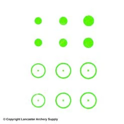 Gunstar Pro Series Rub-On Aiming Rings & Dots (Mongo) -Shooting Series 2010034 green
