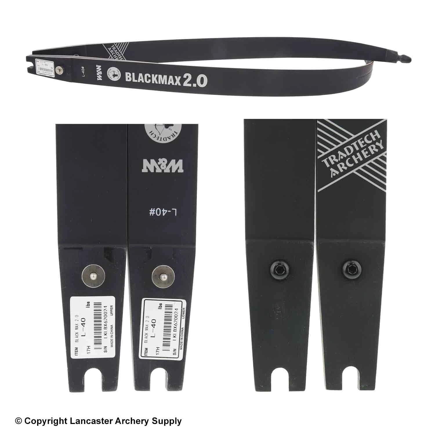 TradTech Black Max 2.0 Glass/Wood Recurve Limbs (Open Box X1031244) 4 TradTech Black Max 2.0 Glass/Wood Recurve Limbs (Open Box X1031244) - Image 2
