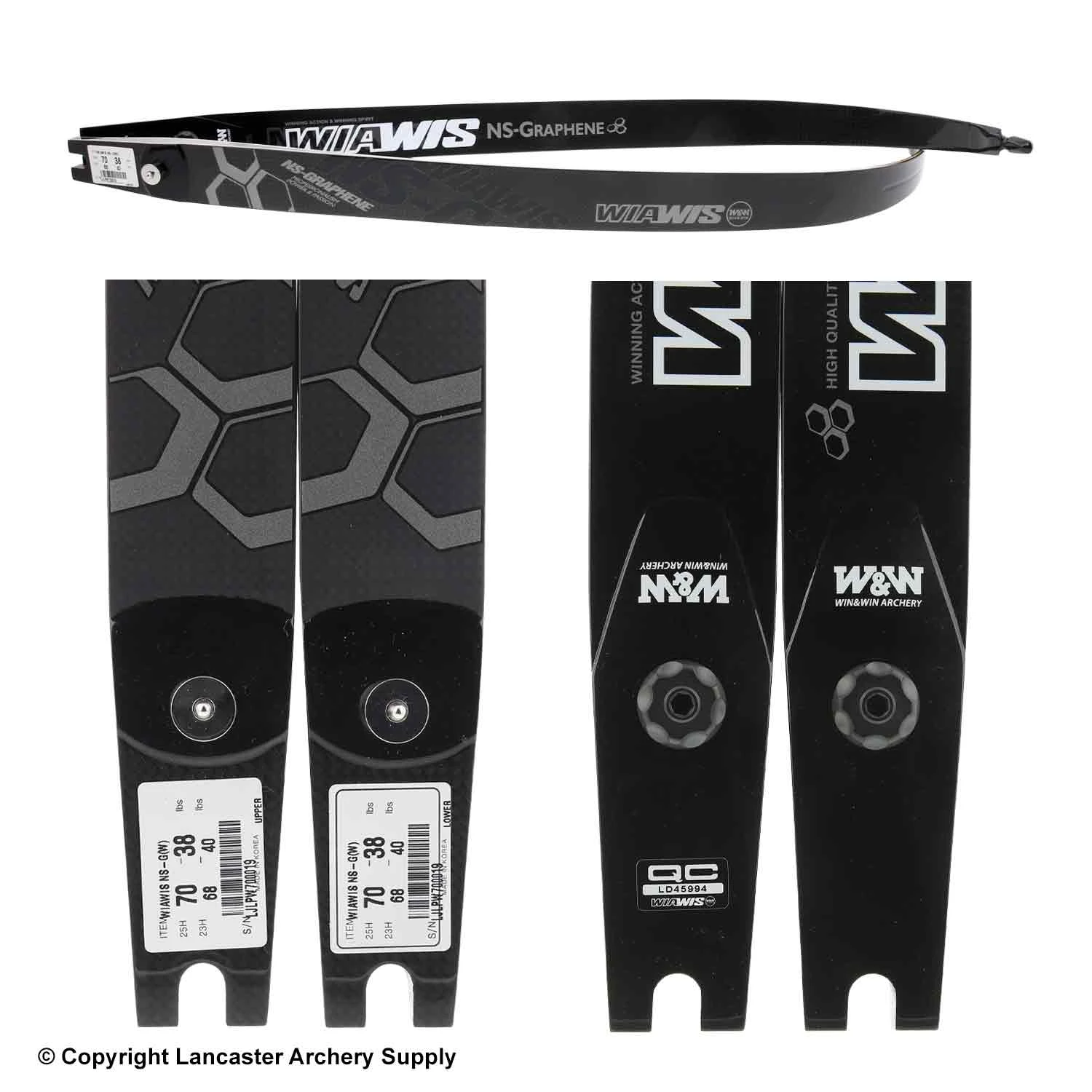 Wiawis NS-G Wood Core / High Modulus Carbon ILF Target Recurve Limbs (Clearance X1031998) 4 Wiawis NS-G Wood Core / High Modulus Carbon ILF Target Recurve Limbs (Clearance X1031998) - Image 2