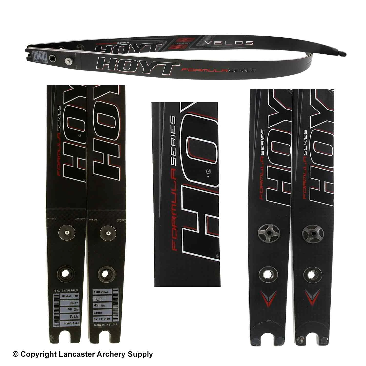 Hoyt Formula Carbon Velos Recurve Limbs (Open Box X1032072) 4 Hoyt Formula Carbon Velos Recurve Limbs (Open Box X1032072) - Image 2