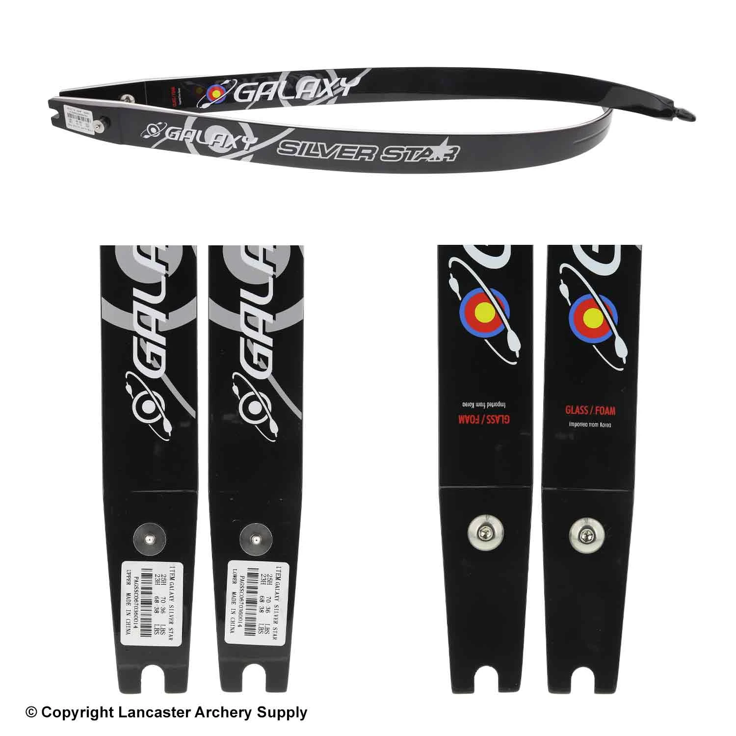 Galaxy Silver Star Recurve Limbs (Open Box X1032450) 4 Galaxy Silver Star Recurve Limbs (Open Box X1032450) - Image 2