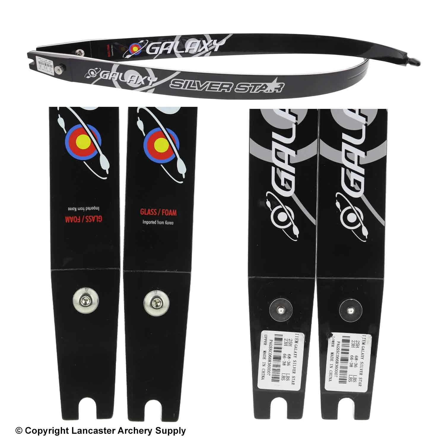 Galaxy Silver Star Recurve Limbs (Open Box X1032568) 4 Galaxy Silver Star Recurve Limbs (Open Box X1032568) - Image 2